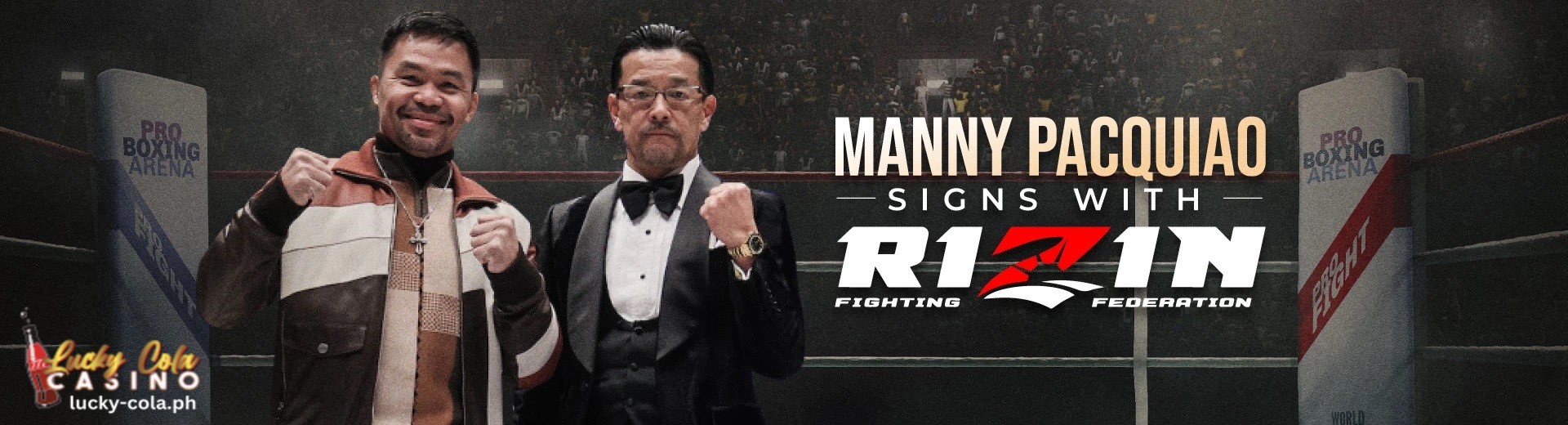 Pumirma si Manny Pacquiao kay Rizin para sa 2023 Exhibition Boxing Match Lucky Cola