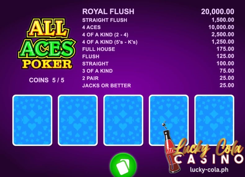 Lahat ng Aces Video Poker Review Tutorial Paano Maglaro Lucky Cola