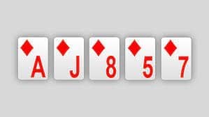 Mga ranggo ng baraha sa Texas Holdem Poker 5 Lucky Cola